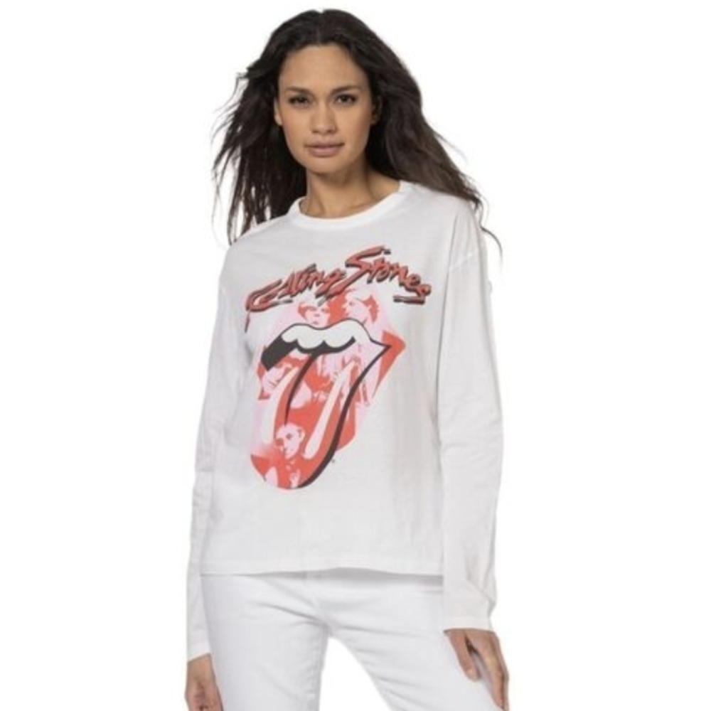 Free People Band T-shirt DAYDREAMER Revolve Rolling Stones Women's sz S NWOT